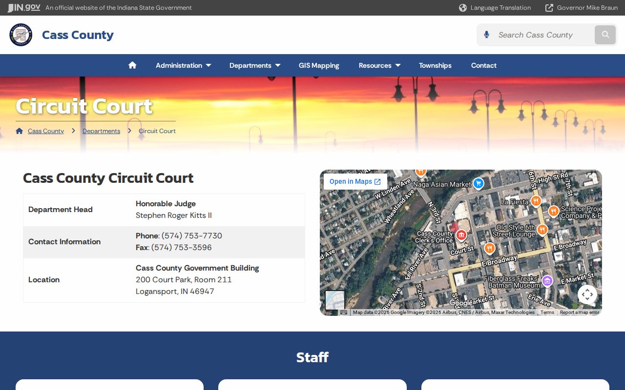 Cass County arrest warrant Circuit Court information