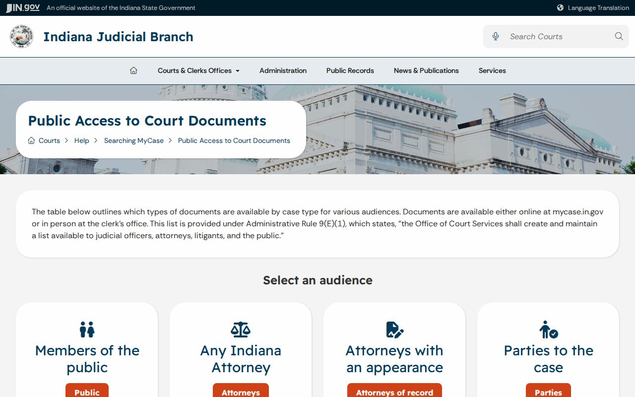 Cass County outstanding warrant court record access table